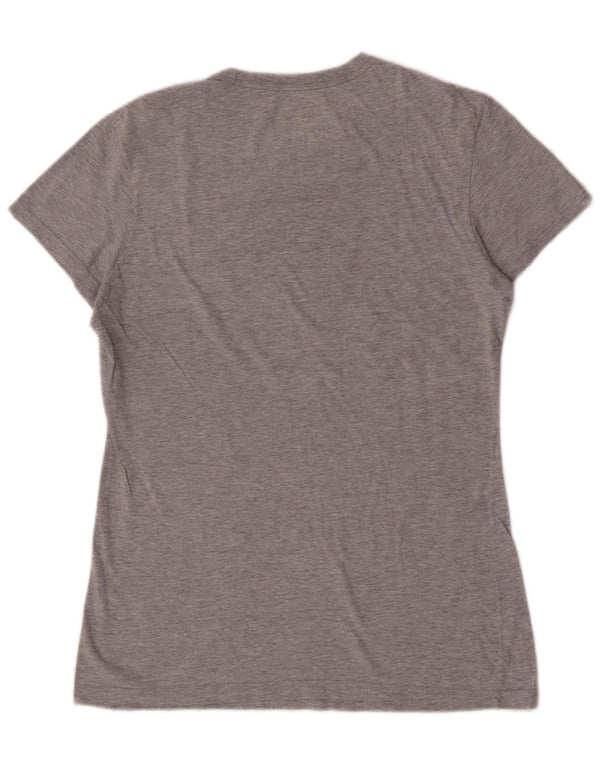 Camiseta Adidas Feminina USA Graphic Top UK 12 Algodão Cinza Médio