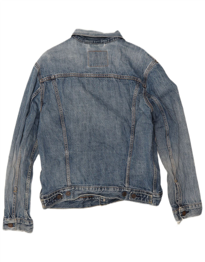 Jaqueta jeans masculina Levi's UK 38 algodão azul médio
