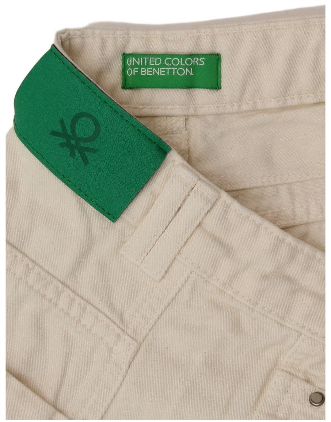 Benetton Calça Jeans Feminina W30 L29 Off White