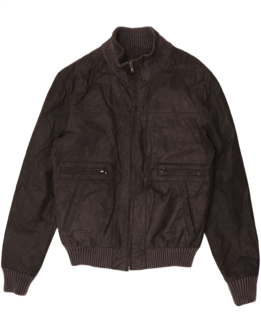 Jaqueta de couro masculina Zarro IT 54 2XL preta