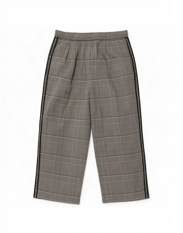Calça casual feminina Marks & Spencer UK 20 2XL W40 L29 preta Houndstooth