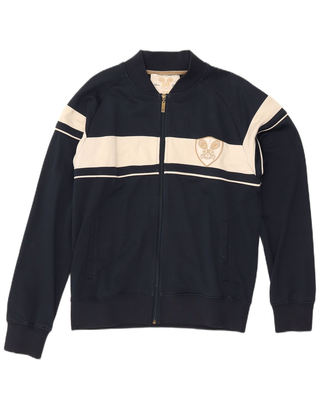 Jaqueta masculina de agasalho FILA médio azul marinho poliéster colorblock