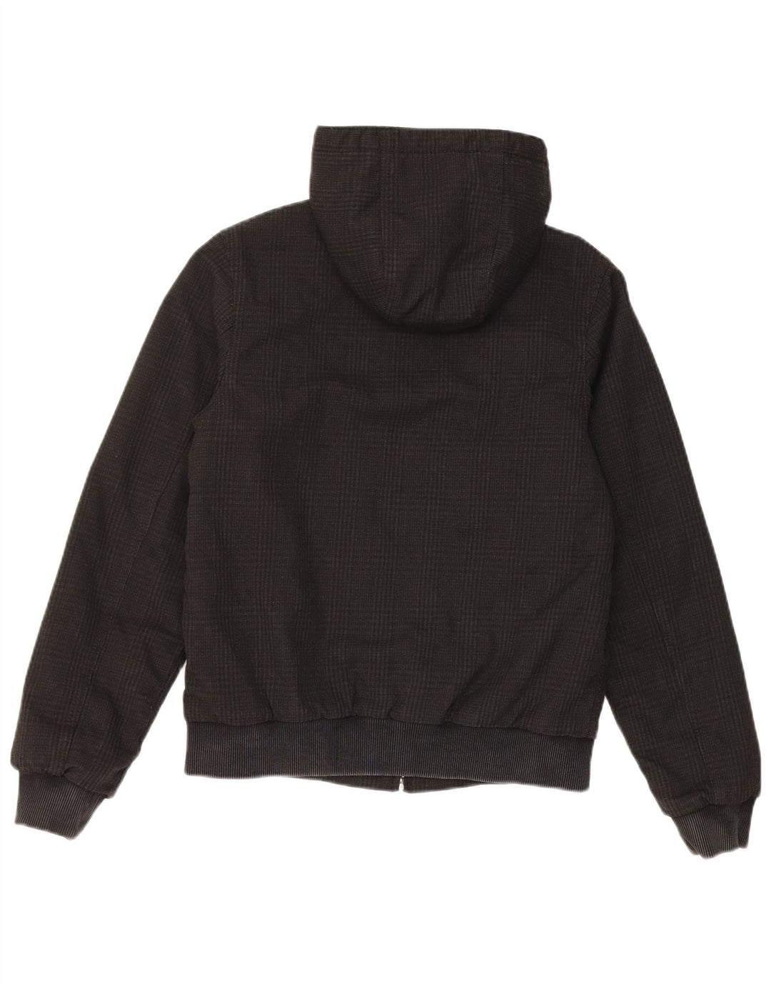 Jaqueta bomber com capuz feminina Carhartt UK 6 XS poliéster xadrez preto
