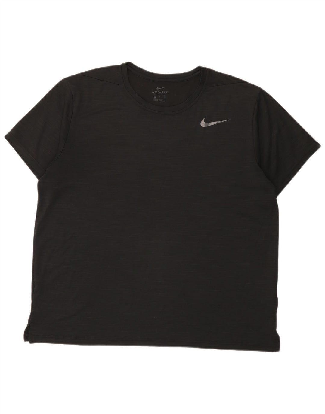 Camiseta masculina Nike Dri Fit Top XL preta manchada de poliéster