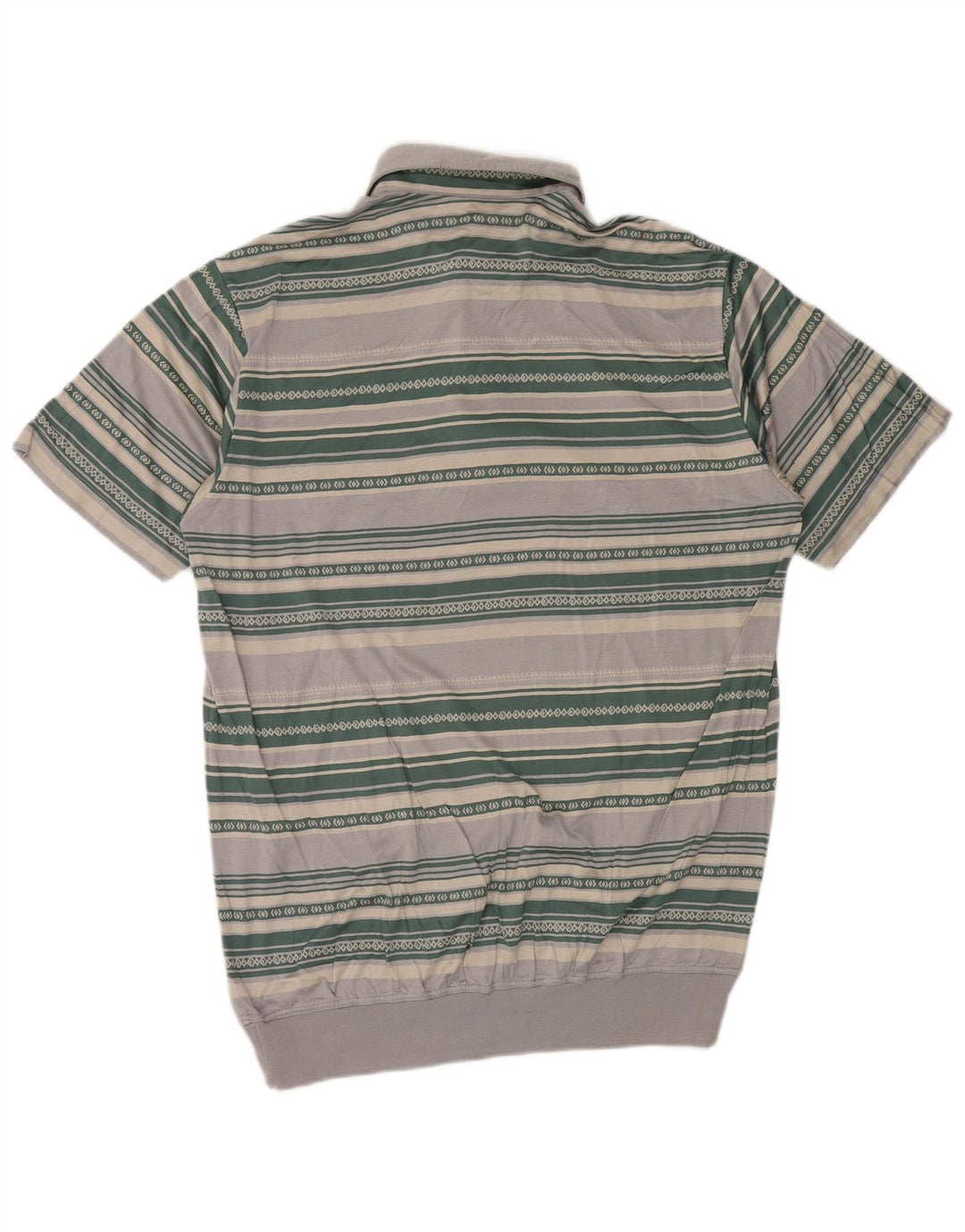Camisa polo masculina FraPor grande algodão listrado cinza