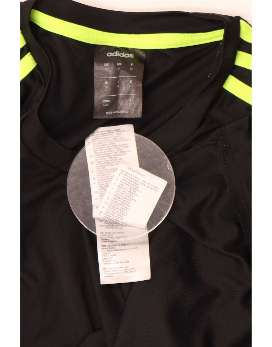 Adidas Mens Climalite T-Shirt Top Médio Poliéster Preto