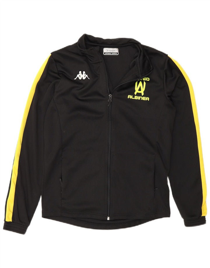 Jaqueta Kappa Boys Treino Top 13-14 Anos Preto Colorblock