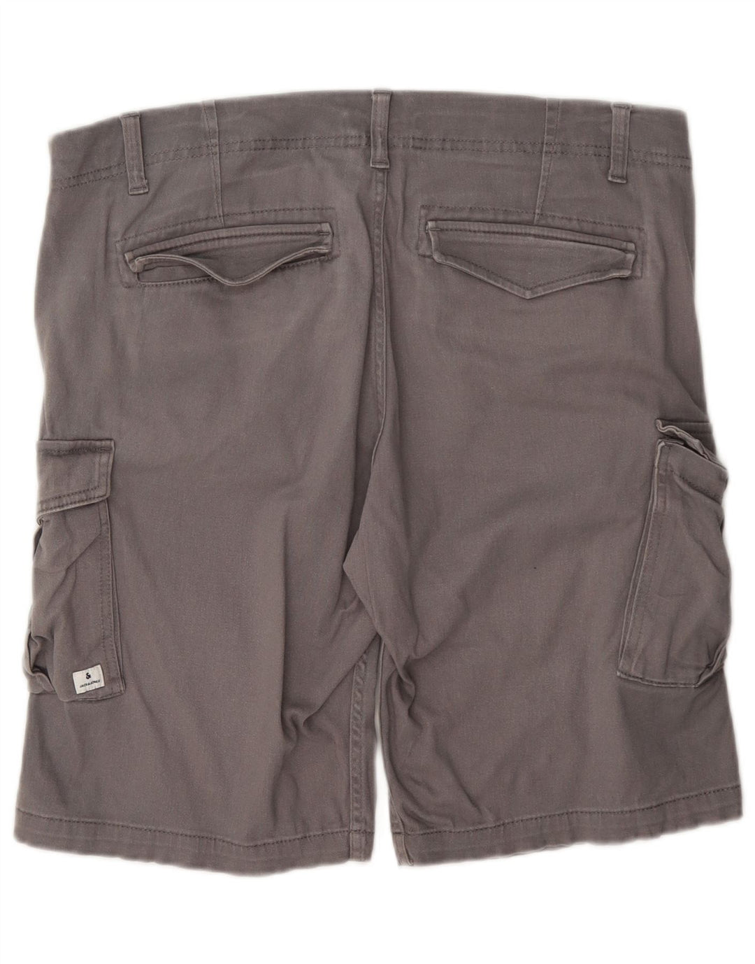 Shorts cargo masculino regular Jack & Jones grande W36 algodão cinza