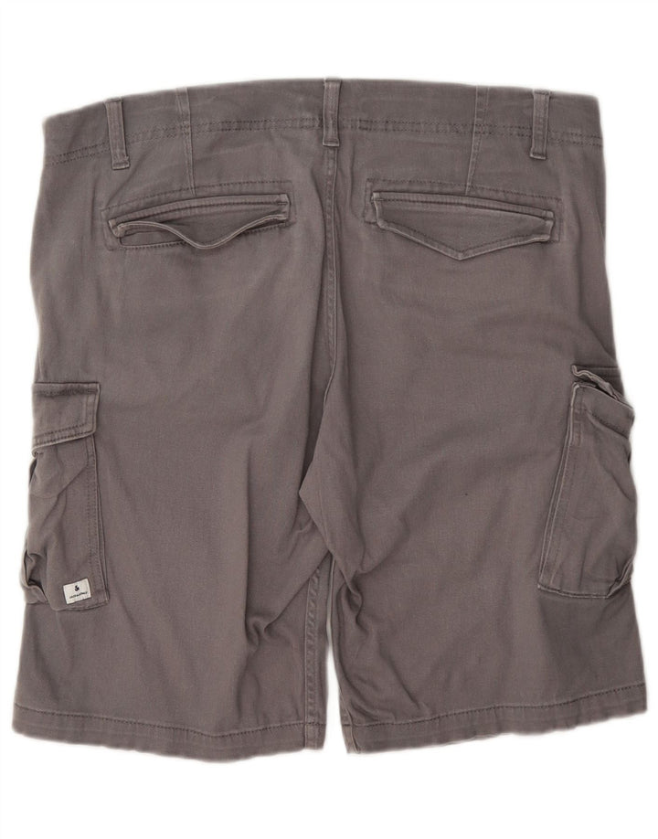 Shorts cargo masculino regular Jack & Jones grande W36 algodão cinza