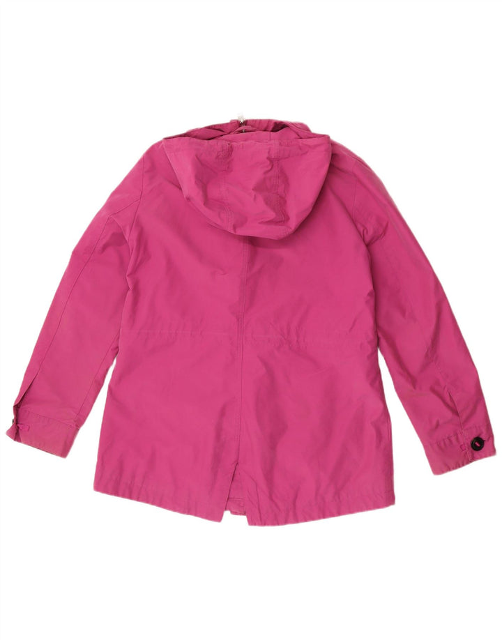 Jaqueta utilitária feminina com capuz Marks & Spencer Reino Unido 12 algodão rosa médio