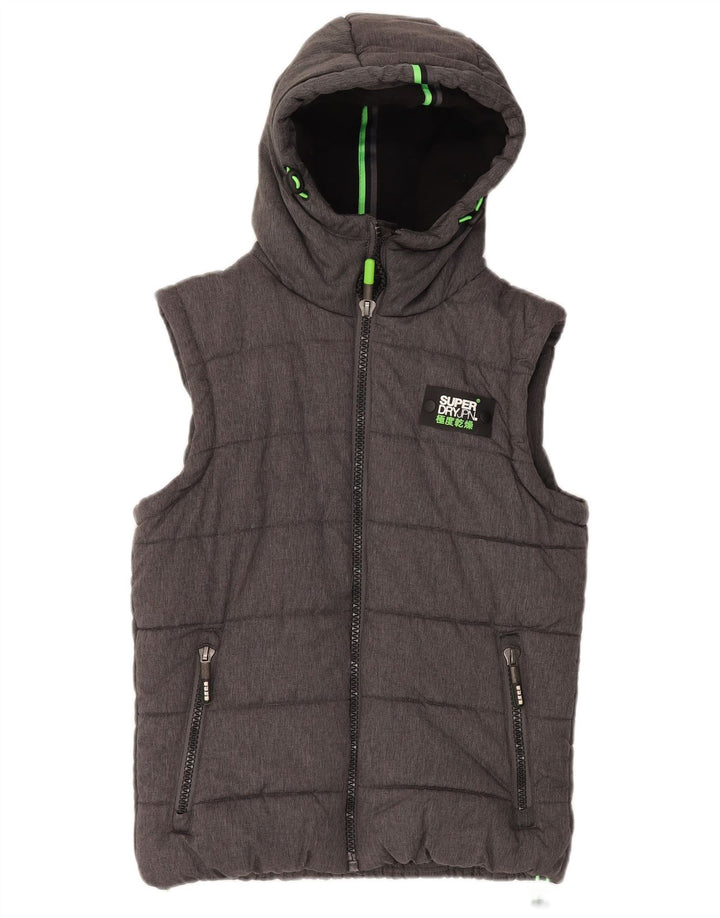 Colete acolchoado masculino Superdry UK 38 poliéster cinza médio