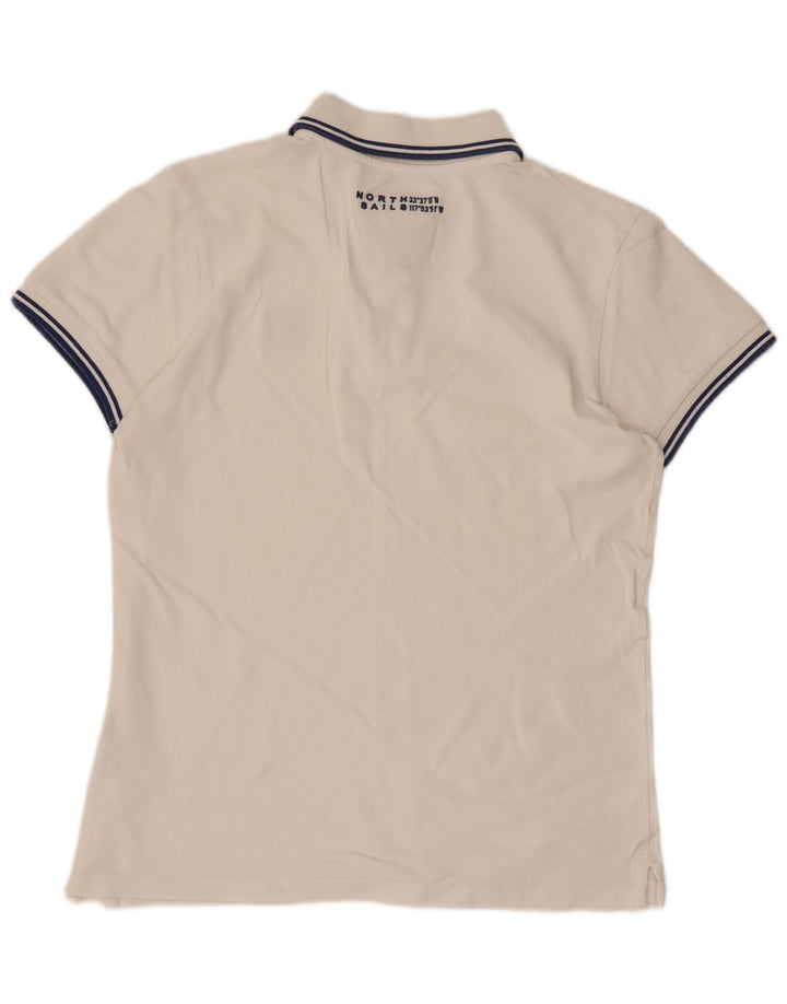 Polo masculino NORTH SAILS pequeno algodão branco