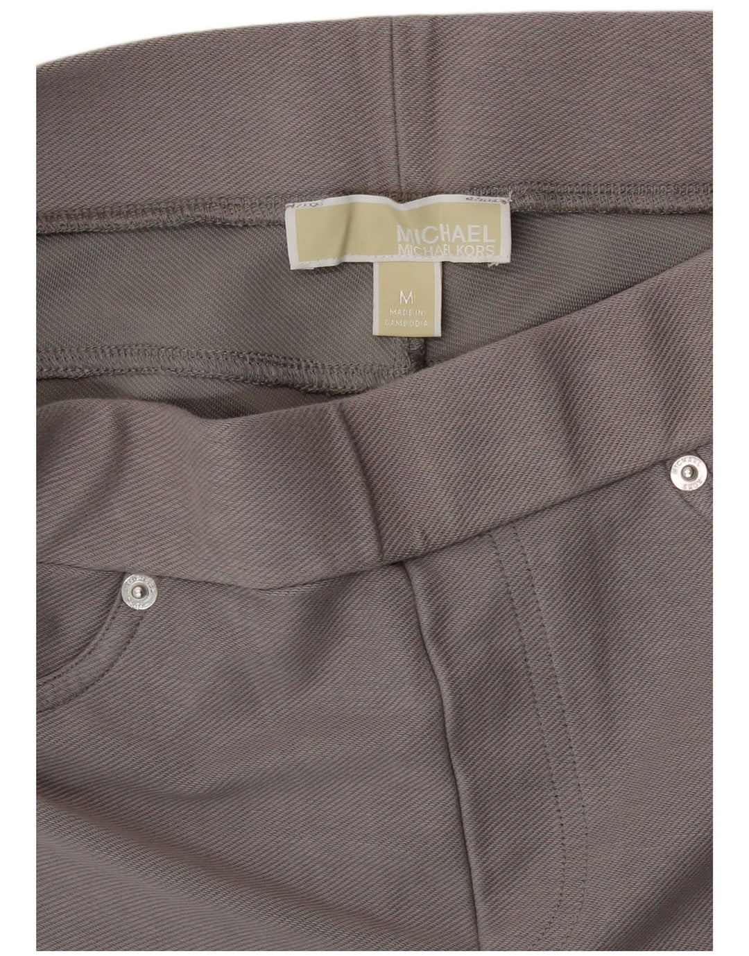 Leggings femininos MICHAEL KORS UK 14 algodão cinza médio