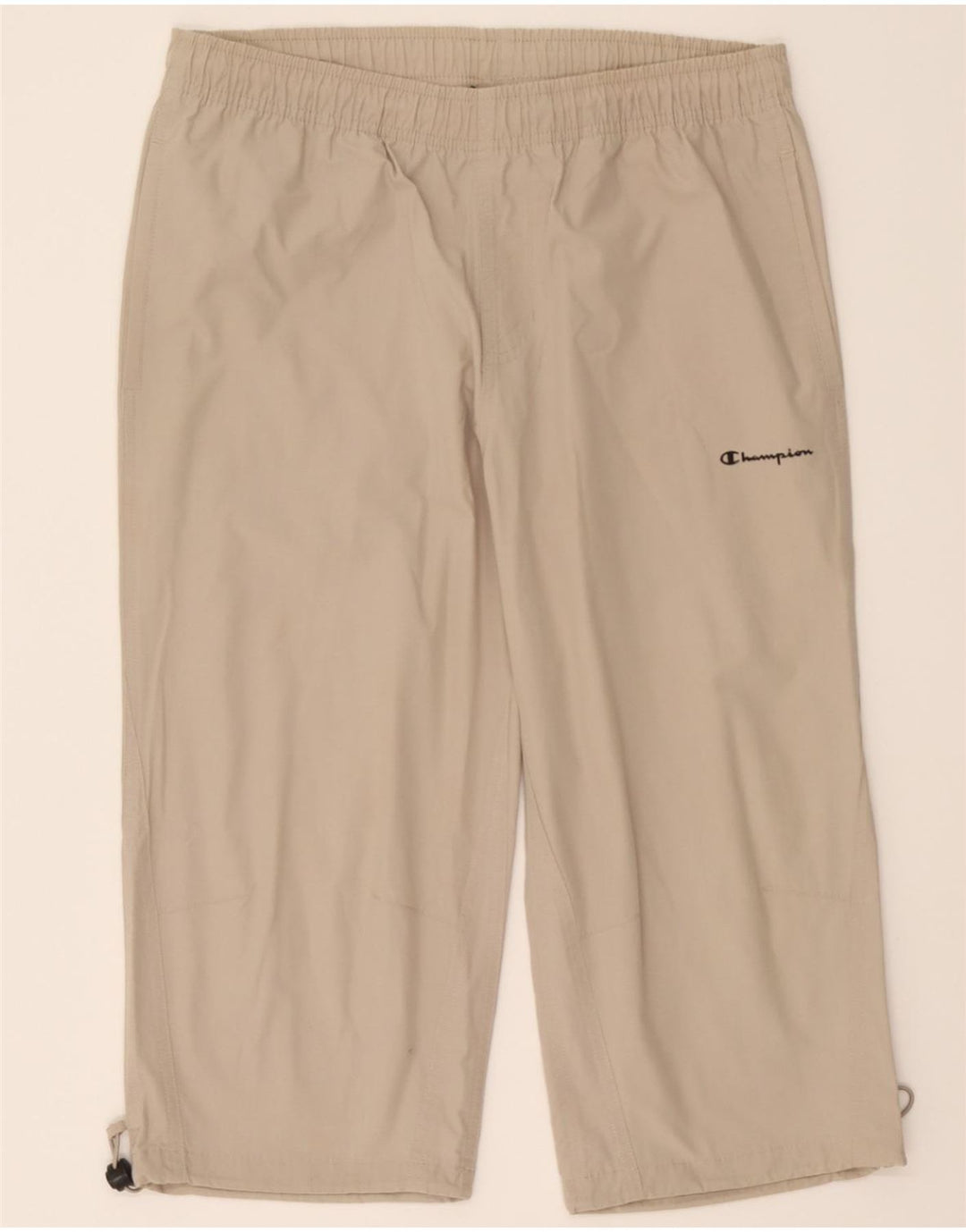 CHAMPION Womens Straight Capri Trousers Small W30 L18 Beige Cotton Vintage Champion and Second-Hand Champion from Messina Hembry 