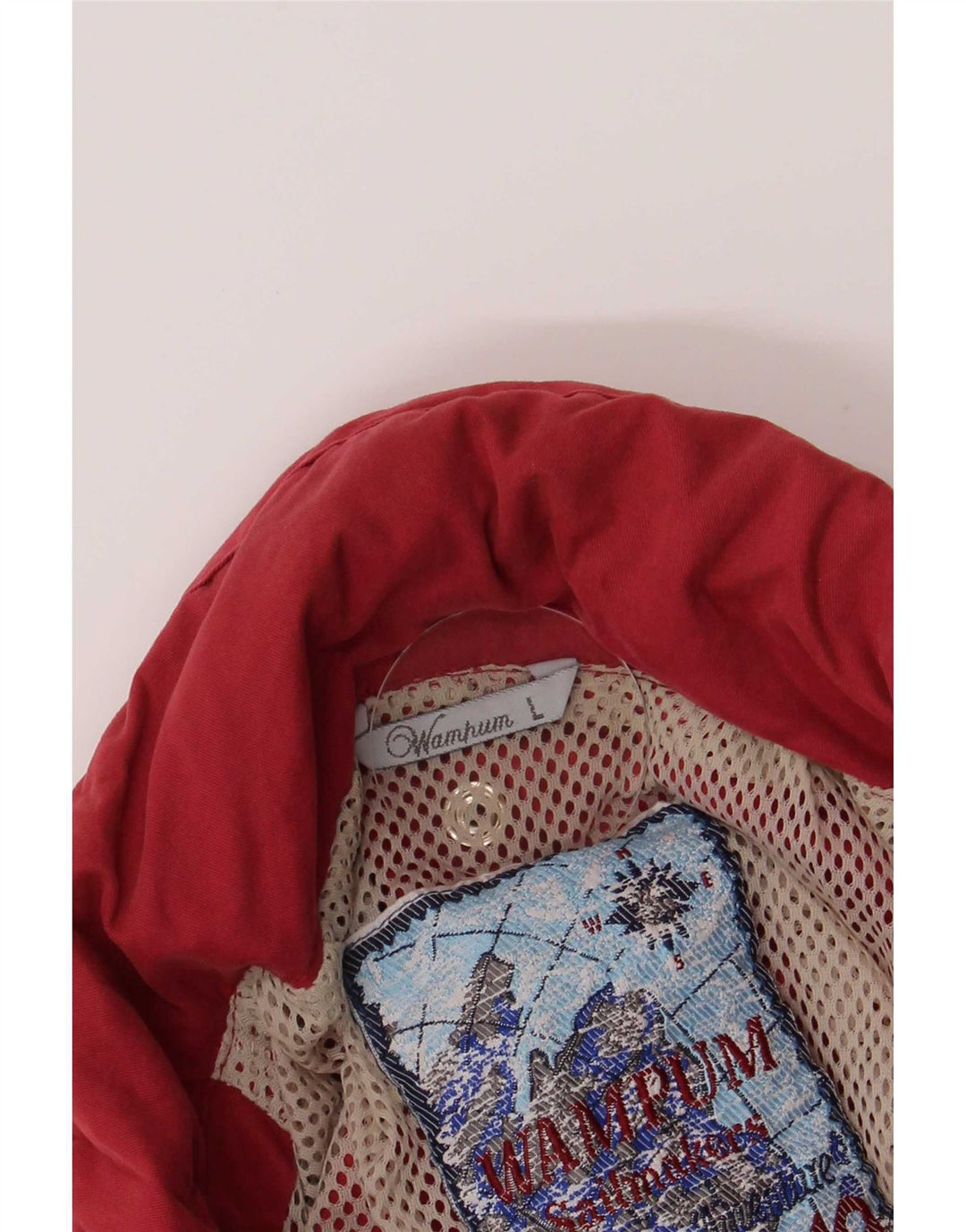 Jaqueta utilitária masculina com capuz Wampum UK 40 grande poliamida vermelha