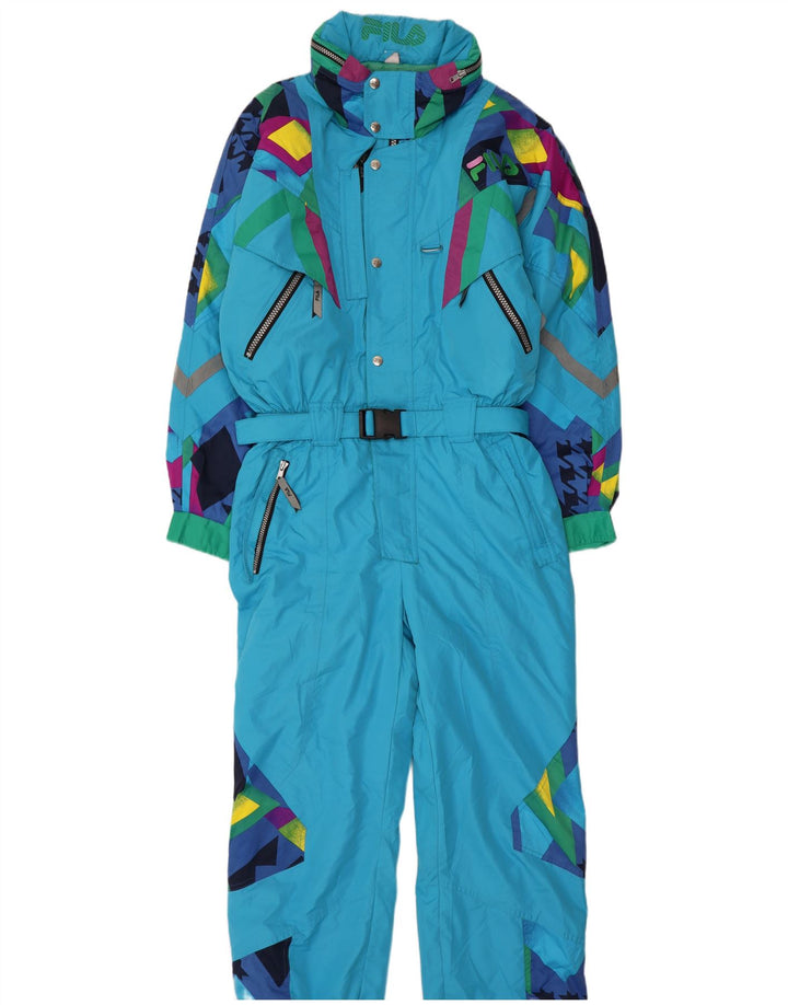 Macacão de esqui masculino Fila pequeno azul colorblock poliéster