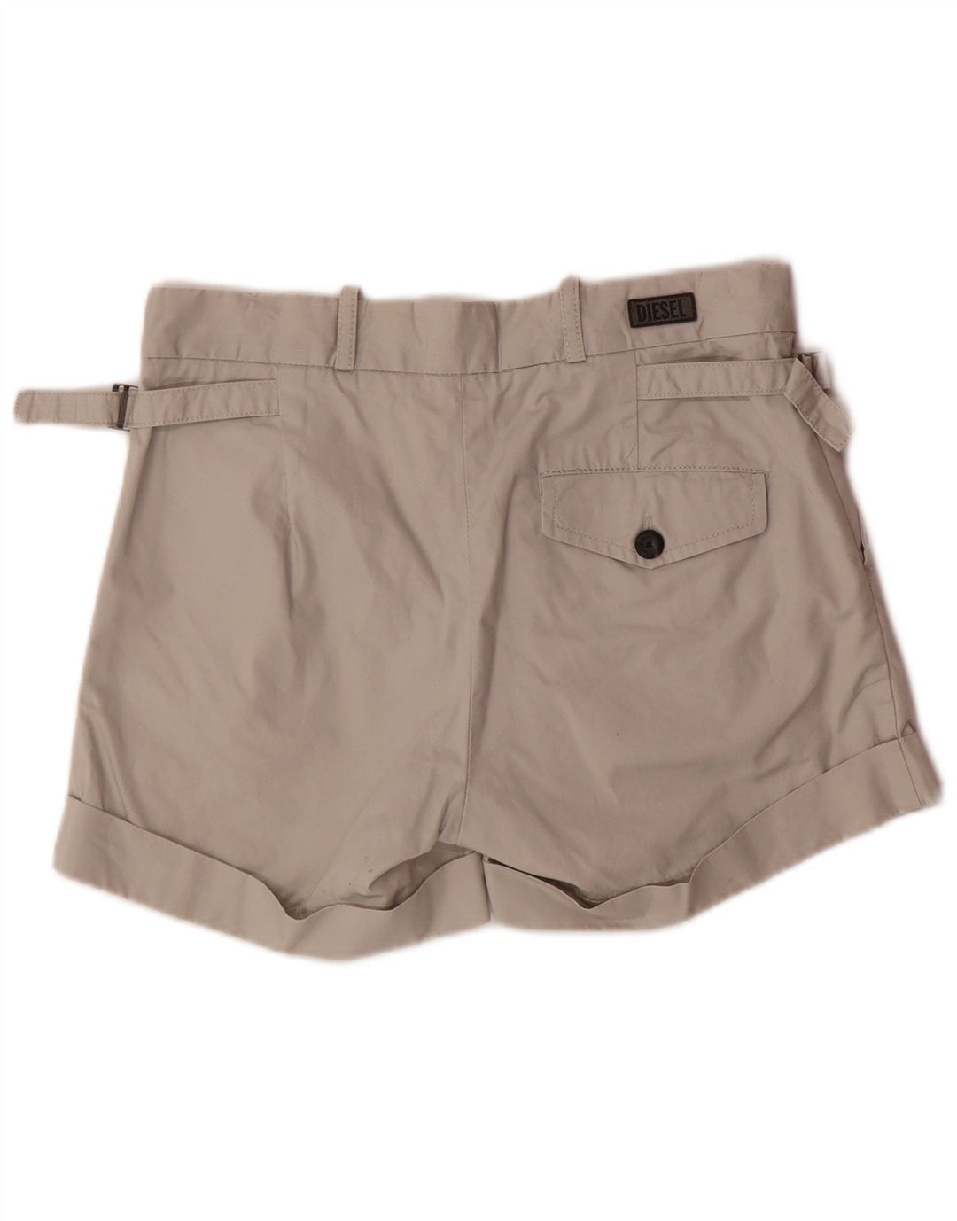 Shorts Chino feminino DIESEL W27 pequeno algodão cinza