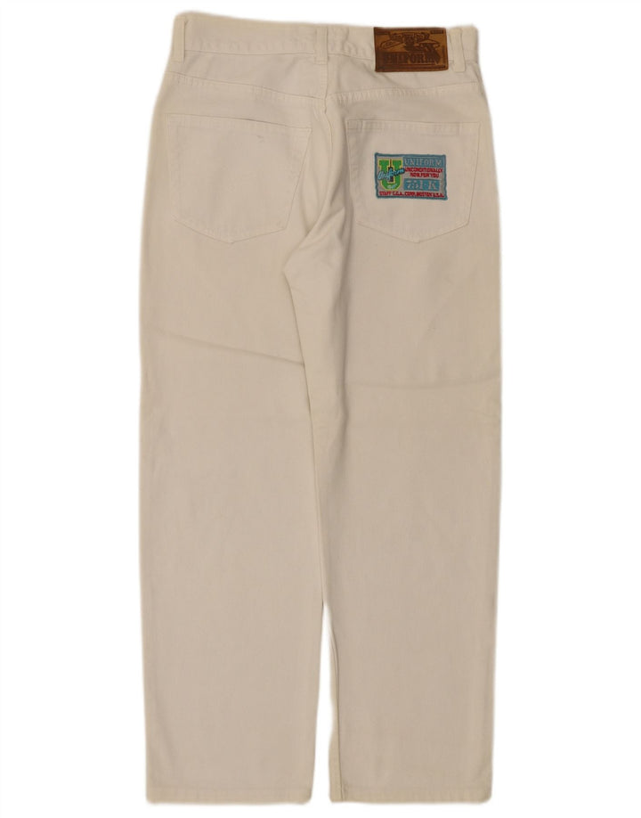 Uniforme feminino jeans reto W28 L26 branco