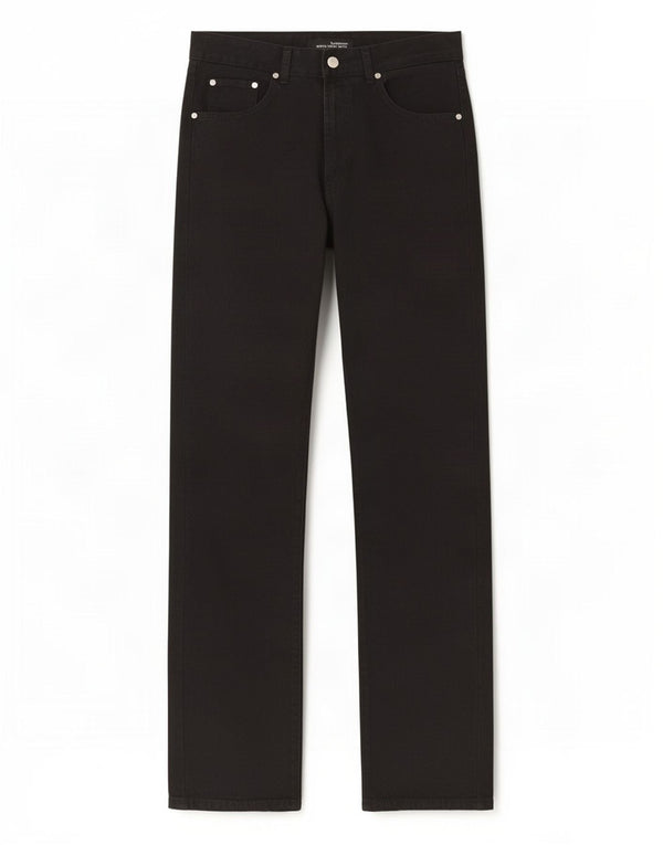 Zara Mens Straight Jeans EU 38 Pequeno W30 L33 Algodão Preto