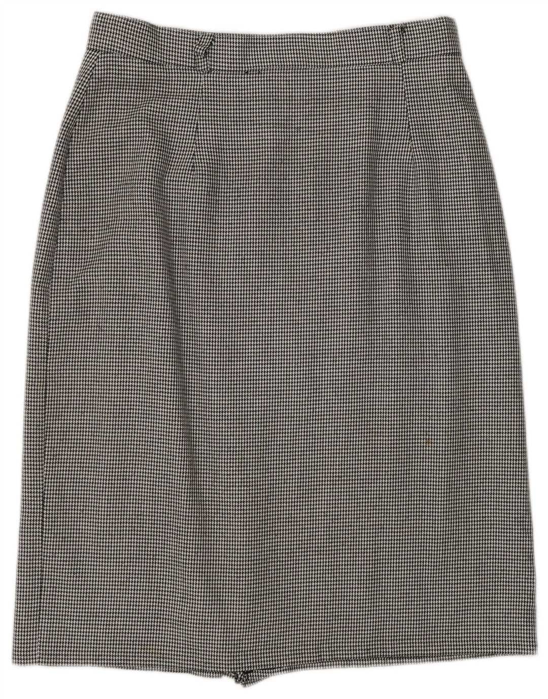 ST. BERNARD saia midi reta feminina Reino Unido 16 grande W30 preto houndstooth