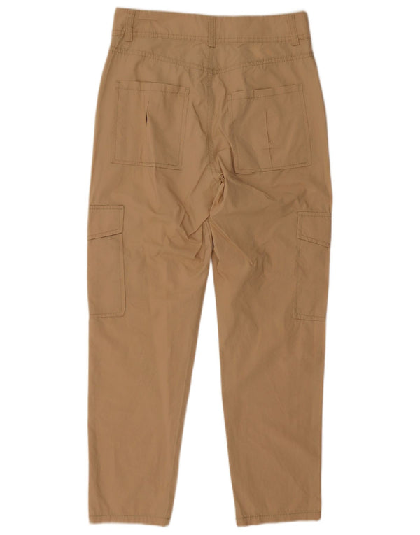 Calça cargo feminina Benetton UK 6 XS W28 L25 algodão bege