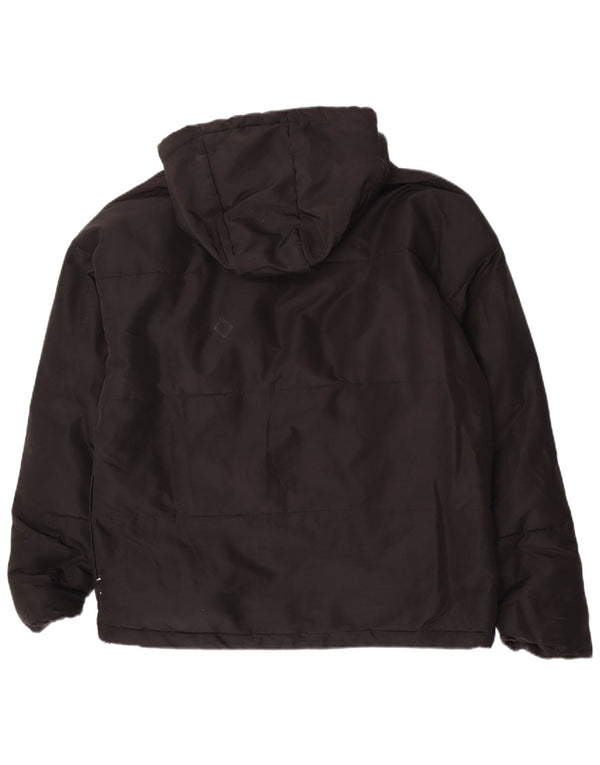 Ellesse Jaqueta corta-vento feminina com capuz UK 10 Small Black Sports