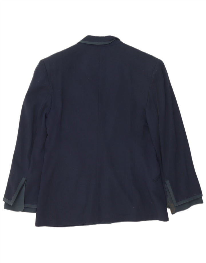 Jaqueta Blazer Feminina Ferre com 1 Botão Reino Unido 16 Grande Azul Marinho