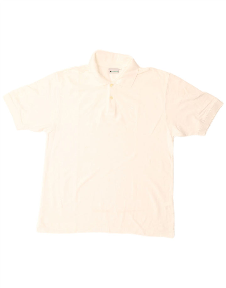 Camisa polo masculina Diadora grande algodão branco