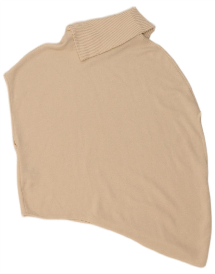 Zara Poncho Jumper Assimétrico Feminino Reino Unido 10 Pequeno Off White Viscose