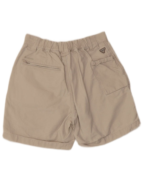 Columbia Mens Cargo Shorts Pequeno W28 Algodão Bege