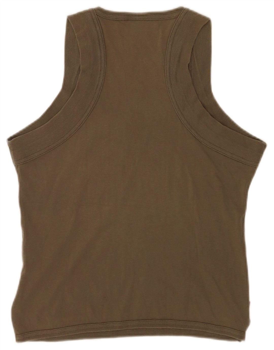 Colete feminino Levi's UK 12 algodão cáqui médio
