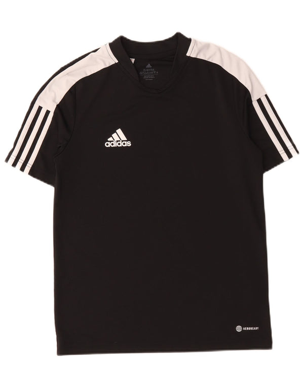Camiseta Adidas Boys Aeroready Top 13-14 Anos Preto Colorblock Poliéster