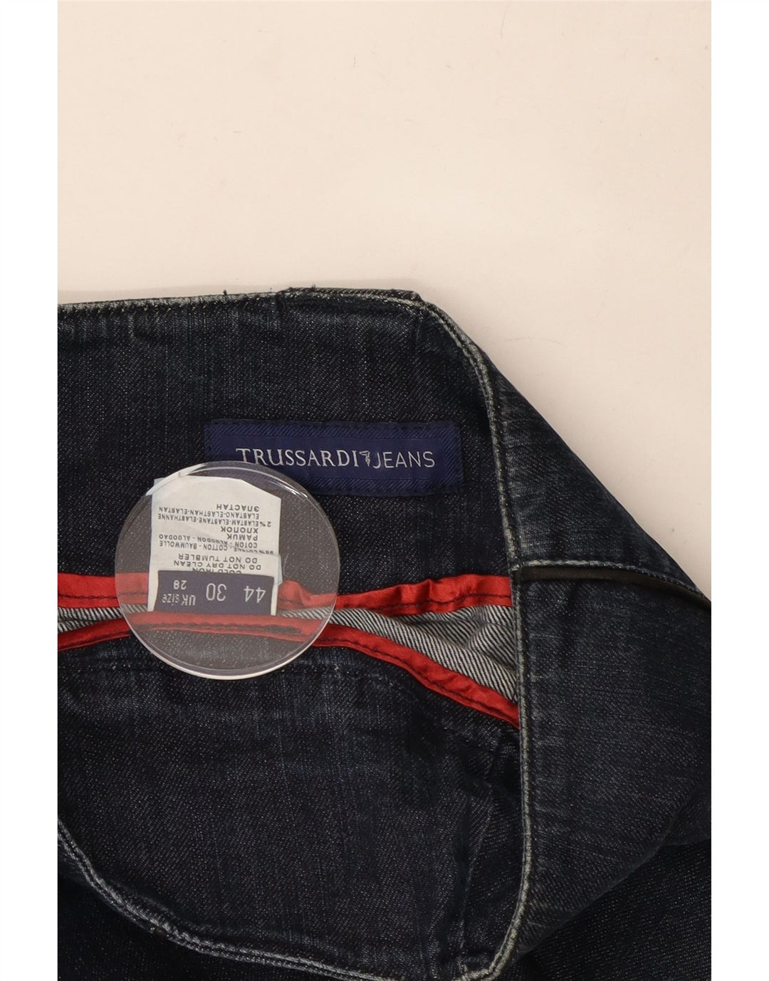 TRUSSARDI Jeans Slim Feminino IT 44 Médio W28 L29 Algodão Azul Marinho