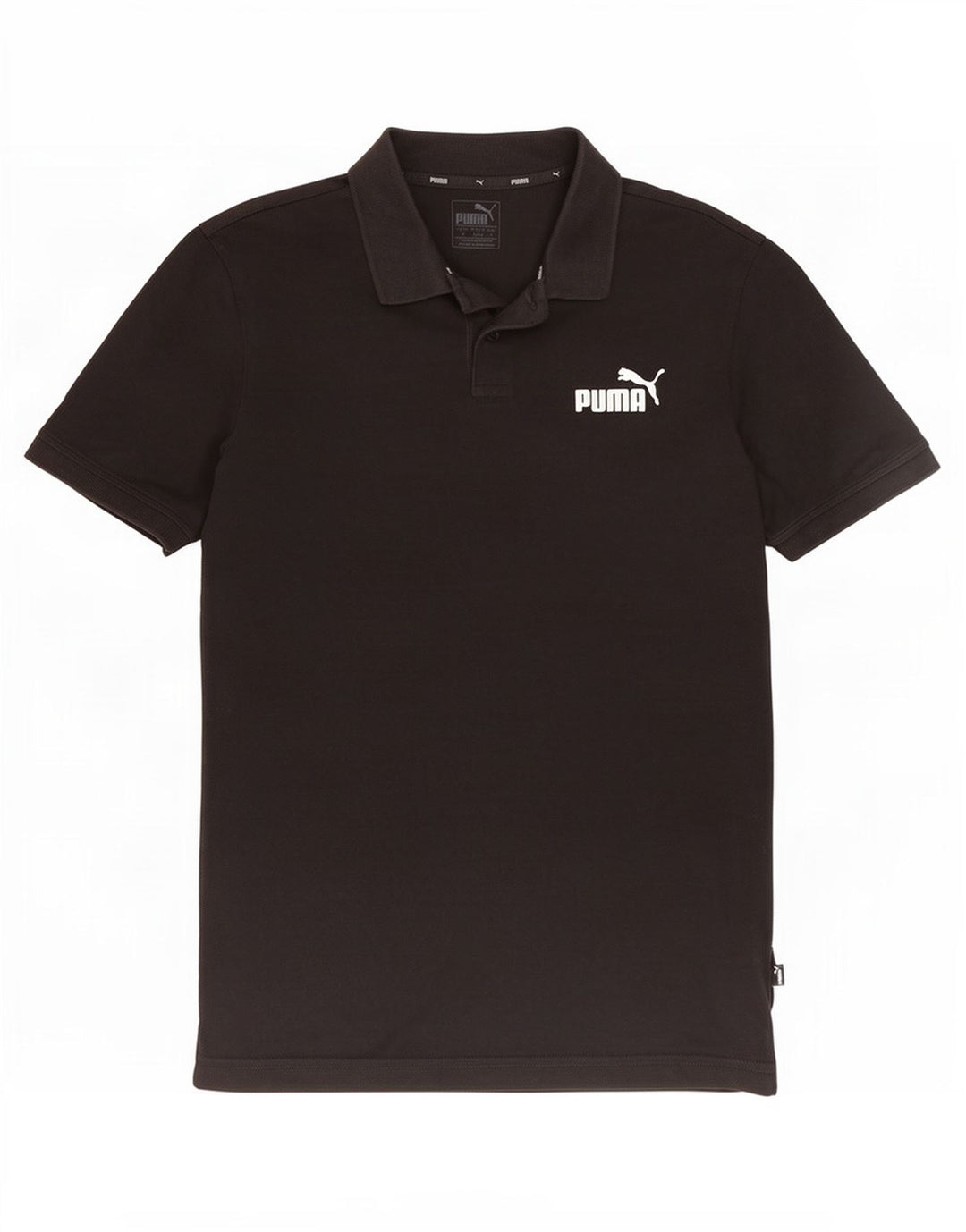 Camisa polo masculina Puma pequena algodão preto