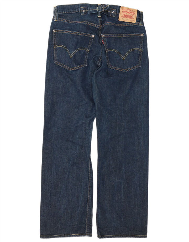 Levi's Masculino 542 Flared Jeans W32 L32 Azul Marinho Algodão