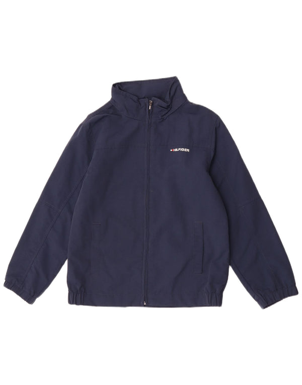 Jaqueta de chuva com capuz gráfico Tommy Hilfiger Boys 12-13 anos grande azul marinho