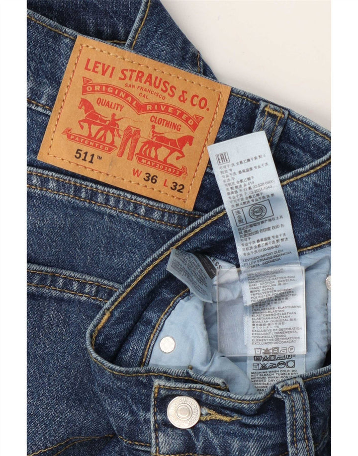 Calça Jeans Levis 511 Slim Masculina W36 L32 Azul Algodão