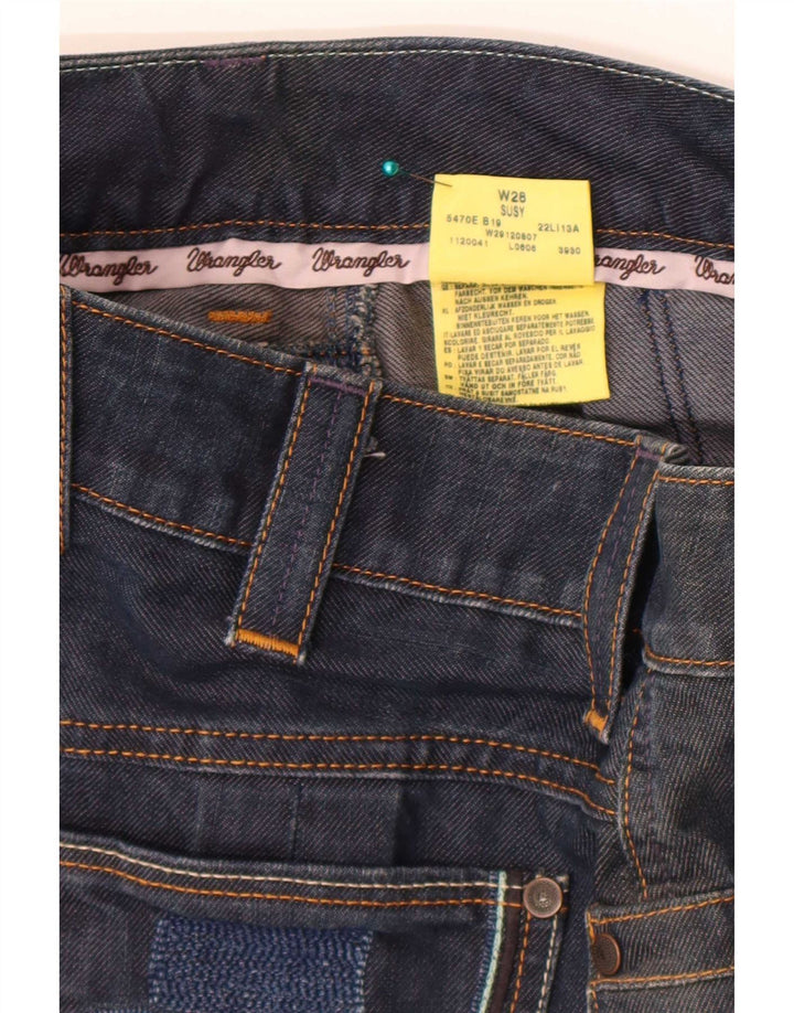 Saia jeans Wrangler feminina Susy W28 algodão azul marinho médio