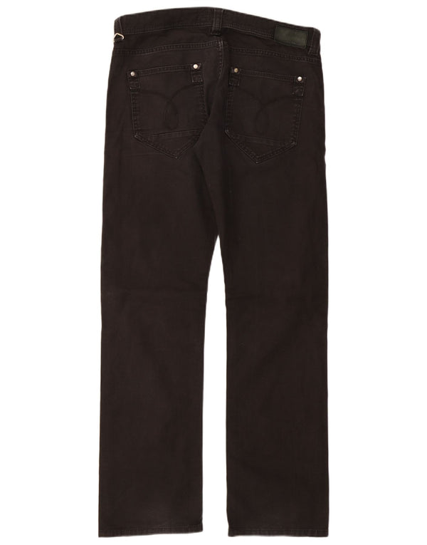 CALVIN KLEIN Mens Straight Jeans W34 L33 Black Cotton