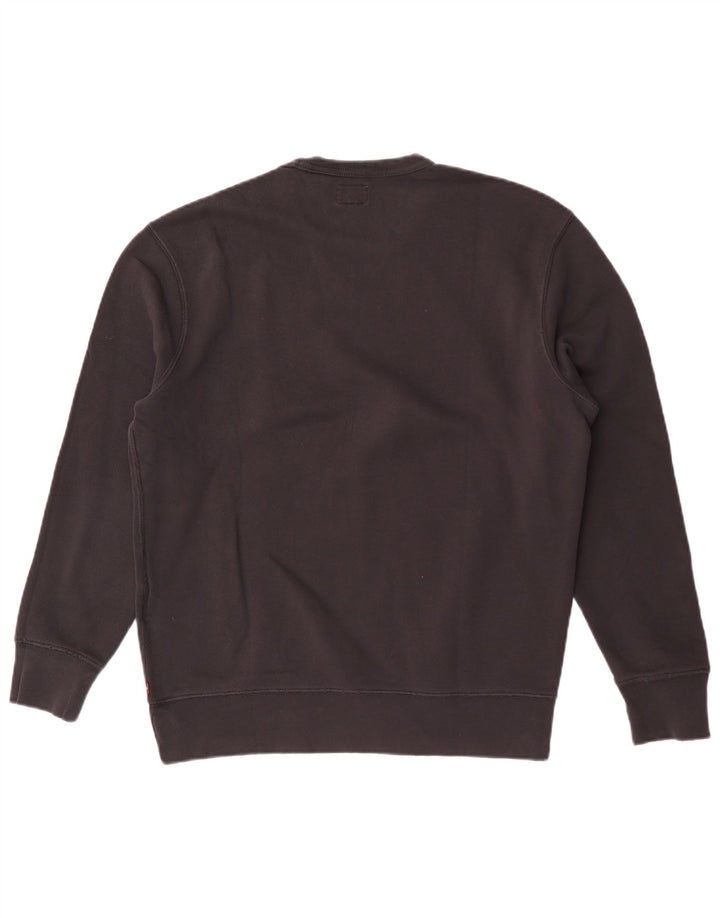 Moletom gráfico feminino Levi's Jumper UK 14 médio algodão preto