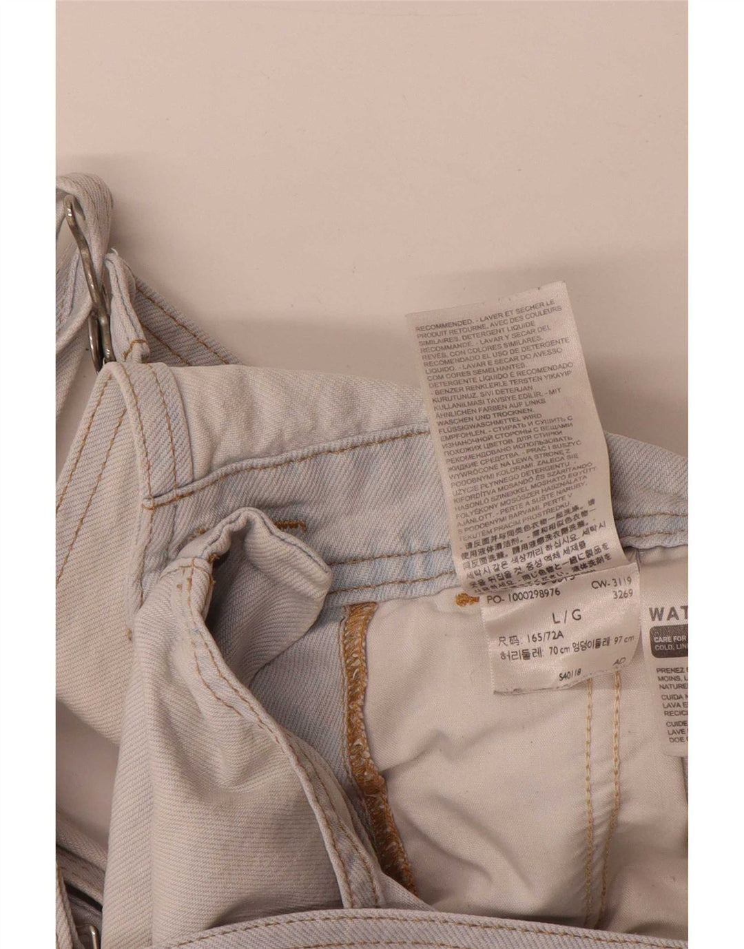 Shorts jeans feminino Levi's grande W34 azul algodão