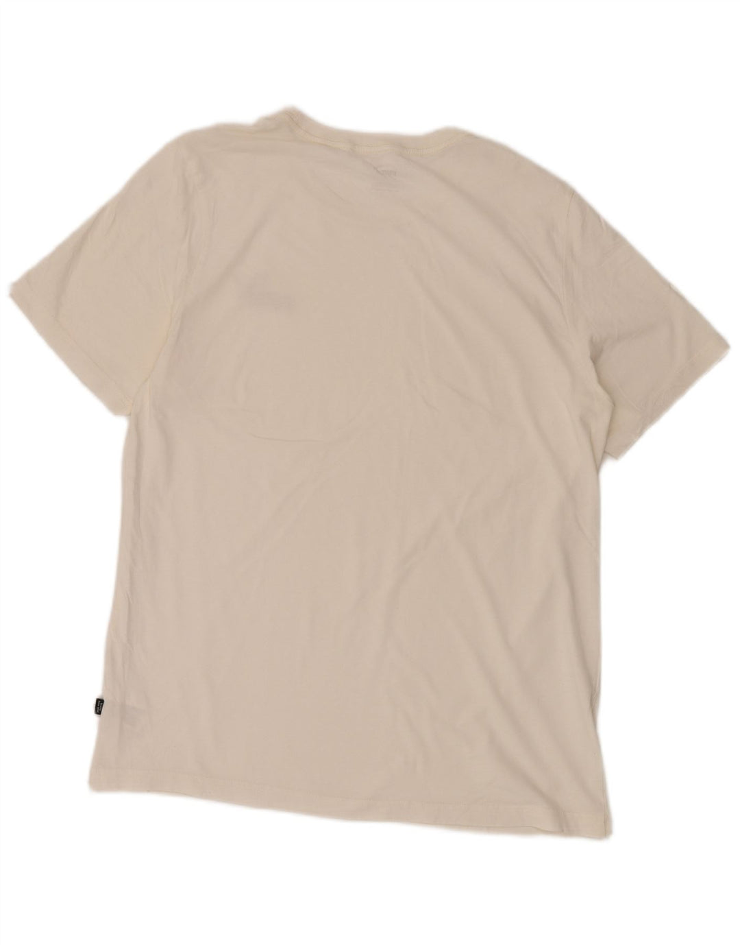 PUMA Mens T-Shirt Top Large White Cotton