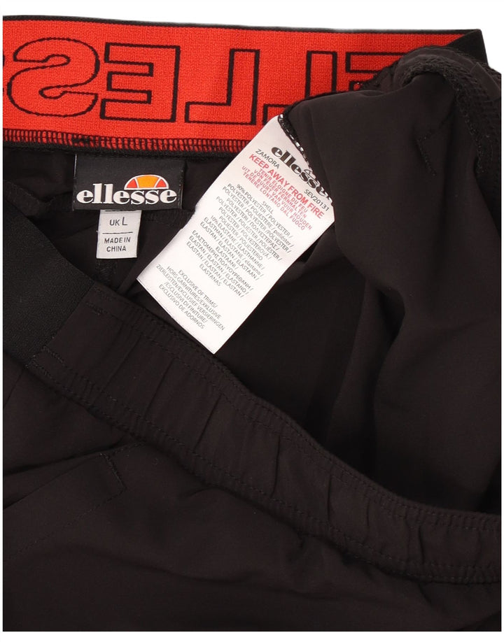 Ellesse Mens Graphic Sport Shorts Grande Poliéster Preto