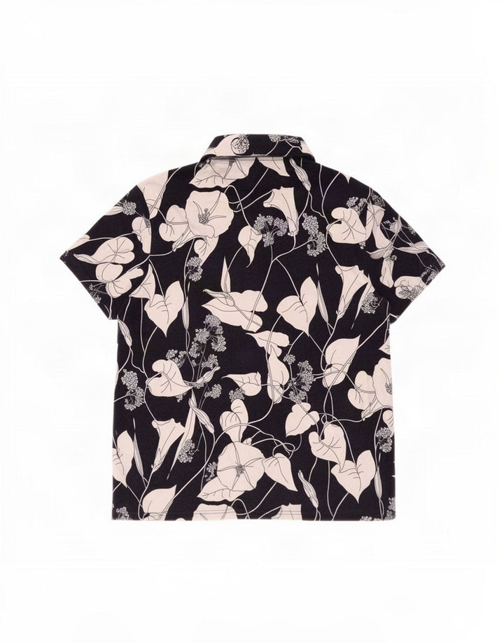 Pulôver masculino Ted Baker tamanho 5 XL azul marinho viscose floral