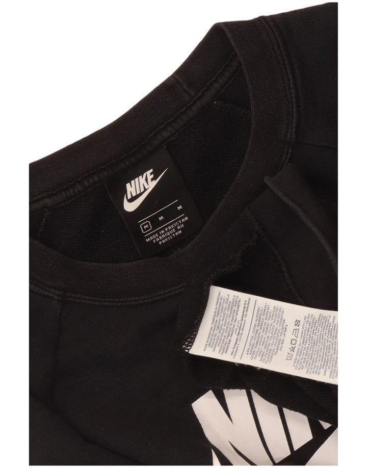 Moletom gráfico feminino Nike Jumper UK 14 médio preto algodão
