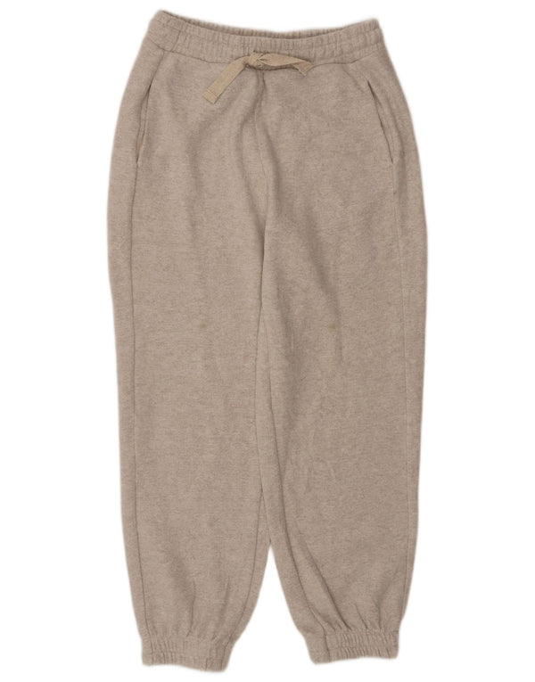 Calça esportiva Zara feminina folgada, joggers UK 8, pequeno, bege, poliéster