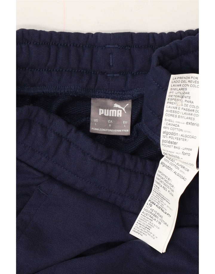 Shorts esportivos masculinos Puma grandes algodão azul marinho