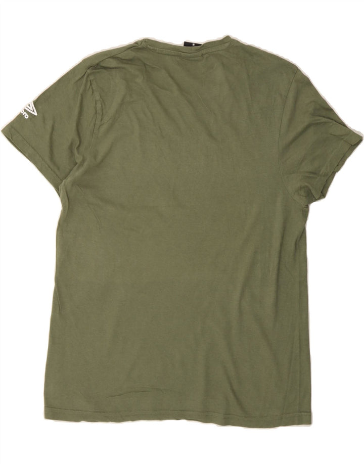 UMBRO Mens Graphic T-Shirt Top Medium Green Cotton Vintage Umbro and Second-Hand Umbro from Messina Hembry 