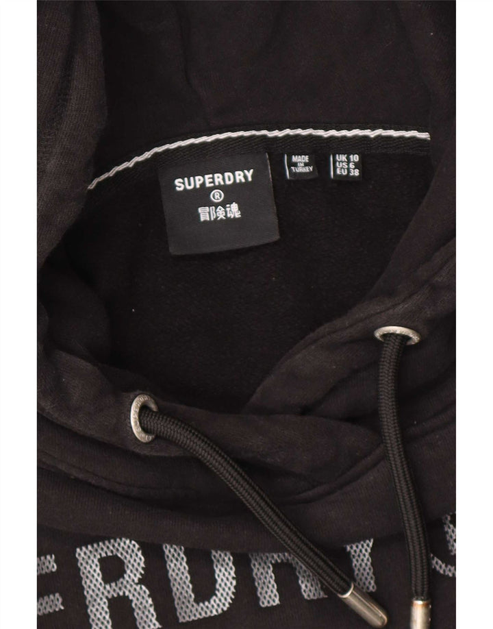 Suéter com capuz superdimensionado feminino Superdry Reino Unido 10 pequeno preto