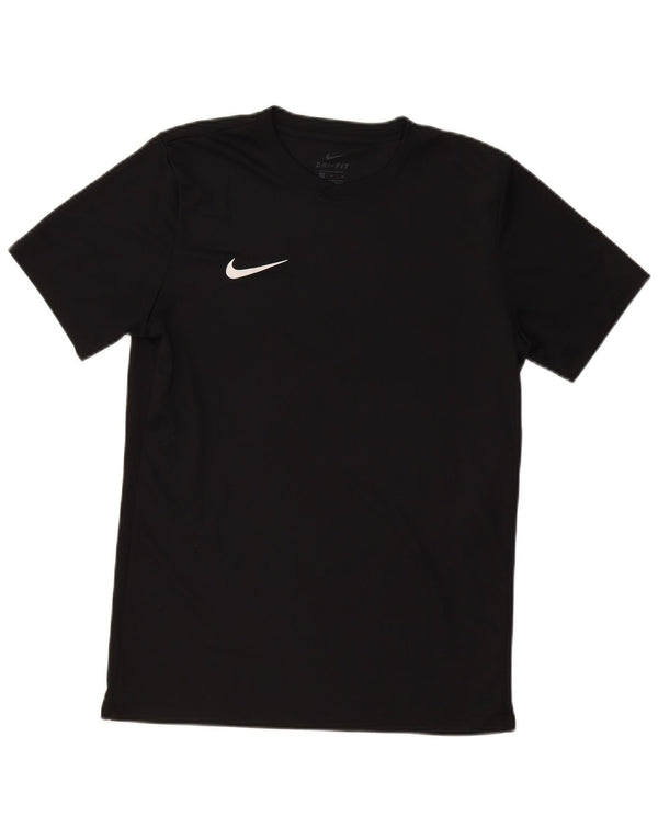 NIKE Mens Dri Fit T-Shirt Top Medium Black Polyester